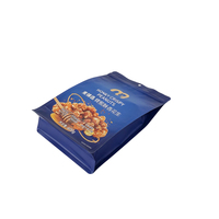 Groothandel op maat bedrukte voedselverpakkingszak met logo, hersluitbare ritssluiting, staande pouch voor pinda's, noten, snacks, gedroogd fruit