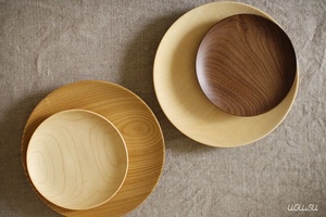 Assiette en bois massif naturel, assiette rustique en bois faite à la main pour la cuisine, la table à manger, le restaurant, l'hôtel et la restauration - Product Image 6