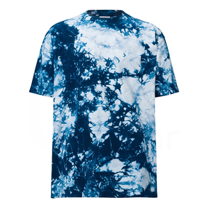 Men's <b>Tie</b>-Dye Short Sleeve O-Neck T-Shirt Casual <b>Knitted</b> Regular Fit Patterned Top - Product Image 1