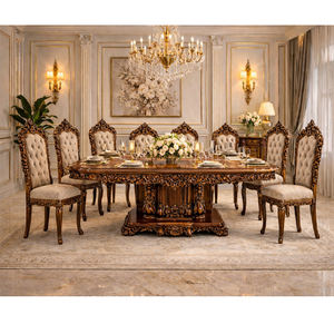 Juego de Muebles de Comedor Hechos a Mano Estilo Royal Regency, Estilo Mansión Real, 8 Plazas, Compra una Mesa de Comedor de Madera Maciza Tallada a Mano en EE. UU. - Product Image 1