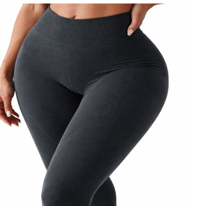 Nuevo Diseño, Conjuntos de Yoga Personalizados para Mujer, 2 Piezas, Transpirables, de Nailon Sólido con Estampado, Cuello Redondo, Logotipo Frontal, Ropa de Gimnasio, Cintura Elástica - Product Image 5