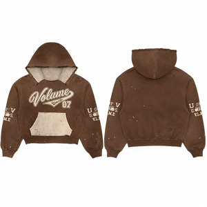 เสื้อฮู้ดดี้สตรีทแวร์ผู้ชายผ้าฝ้าย 100% หนานุ่มพิมพ์ลายโลโก้ด้วยเทคนิคซิลค์สกรีนและพิมพ์ลาย 3 มิติทั่วตัว รับผลิตตามสั่งขายส่ง - Product Image 1
