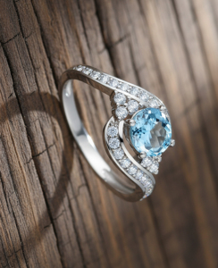 <b>Blue</b> Topaz <b>Ring</b> for Women Natural Gemstone Classic Style Daily Wear Wedding Engagement - Product Image 4