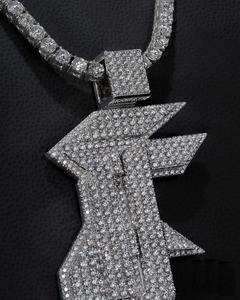 Pendentif vintage en moissanite, diamant jaune massif, bijoux hip-hop pour mariages, fêtes et cadeaux, disponible à prix avantageux - Product Image 1