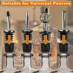 Set di 8 Versatori per Bottiglie di Liquore, Beccucci Ispirati all'Olio d'Oliva per Accessori per Bevande con Collo Largo, Adattatori per Versare Alcolici - Product Image 2