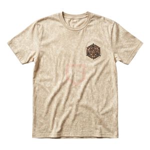 Minimalist Hexagon Emblem Acid Wash T-Shirt Men's Heavyweight Cotton Vintage Wash Streetwear <b>Tee</b> Boxy Fit Retro Urban Top - Product Image 1