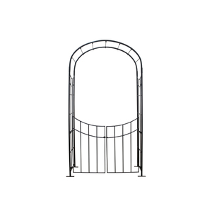 Arche d'entrée de jardin en fer forgé artisanal, conçue pour embellir élégamment le paysage - Product Image 6