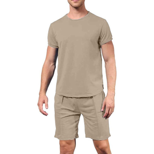 Conjunto Casual de Verano para Hombre, Fabricante, 2 Piezas, Pantalones Cortos Cargo de Algodón, OEM, ODM, Suministro al por Mayor - Product Image 2