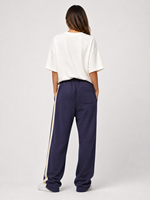 Ensemble unisexe décontracté : T-shirt oversize et pantalon de jogging rayé – Tenue deux pièces streetwear coupe ample – Survêtement urbain tendance