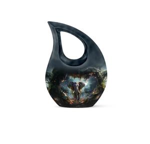 Urna Funeraria Grande en Forma de Lágrima para Cenizas Humanas, Urna Decorativa de Metal para Cenizas de Mujer - Product Image 1