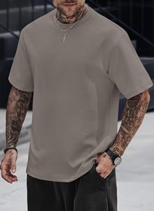 เสื้อยืดคอกลมโอเวอร์ไซส์ผ้าฝ้ายหนาสำหรับผู้ชาย ไซส์ใหญ่พิเศษ ขายส่งจำนวนมาก - Product Image 4