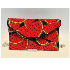 Bolso de mano de cristal naranja con cuentas, diseño moderno, elegante, hecho a mano, para mujer, bolso de noche, elegante, de diseñador, para fiesta - Product Image 6
