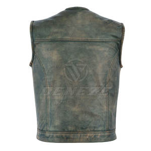 Gilet en cuir pour homme, style tendance, sans manches, vêtements de mode, prix de gros, bonne qualité - Product Image 2