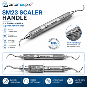 Escalador Dental Premium <span class=keywords><strong>SM23</strong></span> de Acero Inoxidable, Instrumento Profesional para Periodoncia, OEM Zetomed Pro - Product Image 2