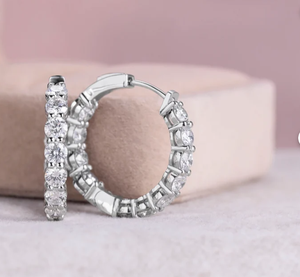 Luxury 3MM Moissanite <b>Stud</b> Earrings Platinum Plated S925 <b>Silver</b> for Certified Anniversary Classic Style - Product Image 2