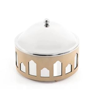 Luxury Decorative Candy Jar with Lid Metal Sweet Bowl Snack Storage Container Ramadan Eid <b>Table</b> Candy Holder - Product Image 3