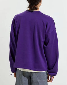 Sweat-shirt décontracté unisexe à col rond en mélange de coton, à manches longues, en molleton épais tricoté, coupe ample, imprimé numérique, pour l'automne - Product Image 4