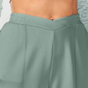 Pantalones Jogger Acampanados y Pantalones de Chándal para Mujer al por Mayor, 100% Algodón, Transpirables, Suaves, Holgados, de Pierna Ancha y Recta, en Oferta - Product Image 5