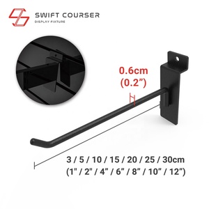12-Inch Iron Single Wire Slatwall Rack Hanger <b>Hooks</b> <b>Display</b> <b>Hooks</b> Product Category - Product Image 3