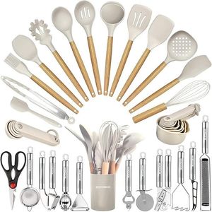 Set di 35 Utensili da Cucina con Grattugia e Cucchiaio Inclusi, Kit Essenziale per la Cucina Domestica - Product Image 1