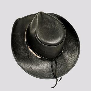 Sombrero de Vaquero de Cuero Envejecido de Alta Calidad, Estilo Clásico del Oeste, con Logotipo Personalizado Disponible, MOQ Disponible - Product Image 2