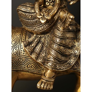 รูปปั้นทองเหลือง Durga MAA เทพธิดาแห่งความแข็งแกร่งและการป้องกันประติมากรรม - Product Image 2