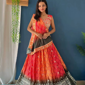Ropa Étnica India al por Mayor, Lehenga Choli para Mujer, Ropa Tradicional, Trajes Pakistaníes, Proveedor al por Mayor, Chinon para Bodas y Fiestas - Product Image 1