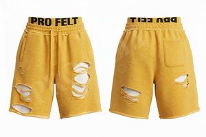 Pantalones Deportivos Casuales de Moda con Diseño Desgastado y Roto, 100% Algodón, de Secado Rápido, Transpirables, Ajuste Holgado, Elásticos, Dobles - Product Image 5