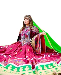 Color Premium Splash calidad hecho a mano bordado gasa manga larga Vintage afgano Tribal vestido motivos culturales personalizables - Product Image 1