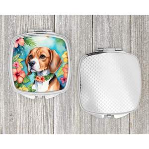 Beagle Luau Compact Travel Makeup <b>Mirror</b> Decorative Handheld Folding <b>Pocket</b> <b>Mirror</b> for Women and Girls Gift - Product Image 4