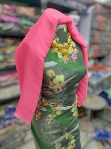 Vestido de Novia y Conjunto de Prendas de Lujo para Niñas |   Tela de Voile de Algodón con Estampado Floral Multicolor Jacquard Dirac - Product Image 2
