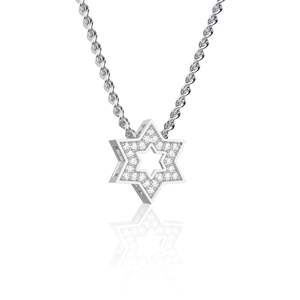 Colgantes de Fiesta con Forma de Estrella de Corte Redondo con Moissanita, Chapados en Platino/Plata/Oro, Estilo Encantador para Mujer - Product Image 1