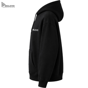 Sudadera con Capucha Negra de Forro Polar Grueso Personalizada de Alta Calidad para Hombre, Sudadera con Capucha y Cordón Ajustable, Logotipo Personalizado / Color Ant - Product Image 3