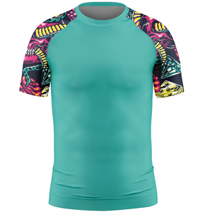 Camiseta Rashguard de Manga Corta para Hombre, Sublimación Completa, Diseño Personalizado con Logotipo, Impresión Digital, para Jiu-Jitsu, MMA, BJJ, Venta al Por Mayor - Product Image 1