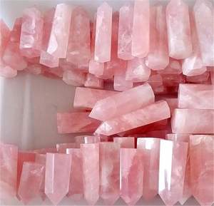 Obeliscos de Cuarzo Rosa Natural al por Mayor, Puntas de Torre, Piedras Preciosas Curativas, Cristales Inspirados y Jade de Aameena Agate - Product Image 1