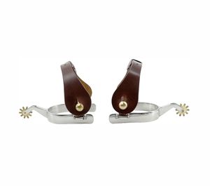 Espuelas de Caballo de Alta Calidad con Correa de Cuero, Logotipo Personalizado, Espuelas de Caballo Occidentales de Acero Inoxidable con Servicios OEM y ODM - Product Image 1
