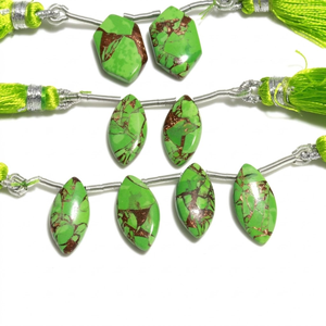 Pierre de turquoise naturelle sélectionnée à la main |   Side Drilled Green |   15-20 mm 100 g |   Matériel de bricolage pour colliers et boucles d'oreilles |   2026 - Product Image 2