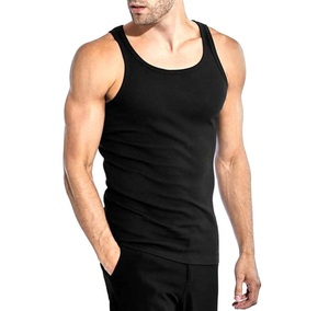 Men's <b>Clothing</b> Men's Tank Tops Custom logo Plain Stretch Fit Cotton Men's tank Tops Printed Gym Fitness Tank Top - Product Image 6