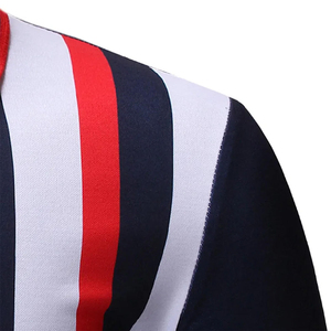 Polo de Manga Corta para Hombre, Corte Ajustado, Bloques de Color, Rayas, Transpirable, Algodón Piqué, Casual, Golf, Venta al Por Mayor, OEM, Personalizado - Product Image 6