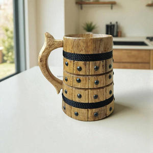 Tazas de Cerámica con Asa de Madera de Diseño Nuevo y Elegante para Café, Cerveza, Uso Doméstico, Bodas, Fiestas, Navidad, FWE - Product Image 2