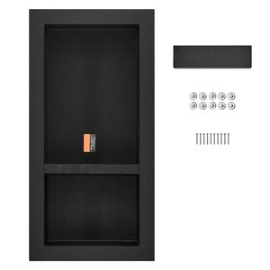 Mensole Doppie per Bagno 40x80 cm, Nicchia Doccia Pronta per Piastrellatura con Angoli Quadrati, Incasso a Parete con Protezione Sigillata - Product Image 1