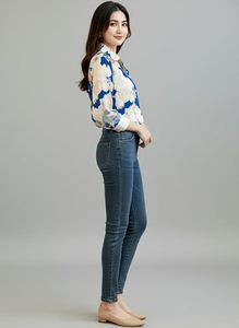 Trendy Queen Women's Printed Straight Mandarin Neck Shirt for Women's <b>Tops</b> for Woman Shirts Shirt for Women Stylish Western - Product Image 2