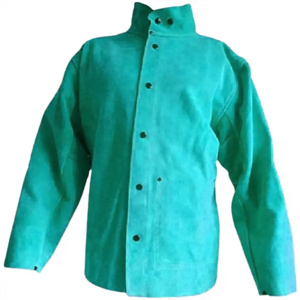 Veste de sécurité industrielle robuste en cuir de vachette pleine fleur, résistante aux étincelles, certifiée CE, logo personnalisé, ANSI Classe 1 - Product Image 2