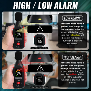 Professional Digital Sound Level <b>Meter</b> 30-130dB Audio Decibel <b>Meter</b> <b>DB</b> <b>Meter</b> Backlight Data Logger 31000 Records USB Charger - Product Image 5