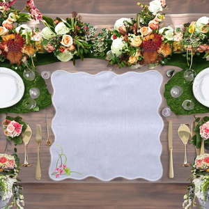 Servilleta de Lino 100% Geranium |   Servilletas de Tela Reutilizables y Ecológicas con Diseño Floral para Comedor, Bodas, Restaurantes y Uso Doméstico - Product Image 4