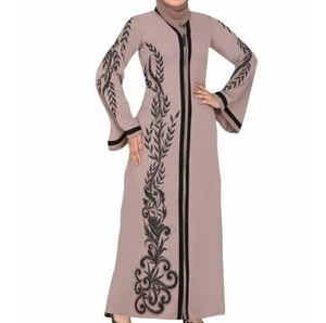 Hot Selling Women's Chiffon <b>Long</b> <b>Dress</b> New Fashion Black Abayas <b>Long</b> Sleeves Custom Logo Abaya Traditional Islamic Clothing - Product Image 2