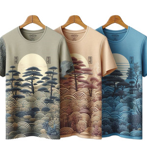 100% camisetas de algodón 100% con estampado elegante de manga corta de diseño personalizado de alta calidad con logotipo y etiqueta personalizados hechas en Bangladesh - Product Image 5