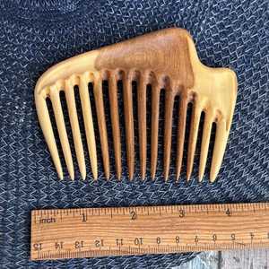 Handmade wooden <b>comb</b> with carving <b>butterfly</b> Wide Tooth <b>Comb</b> detangle <b>comb</b> Natural - Product Image 2