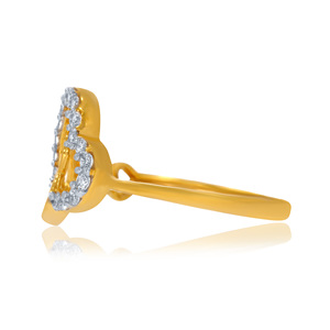 Eloquent Hearts Gold <b>Ring</b> Premium 18K Yellow Gold Double Heart <b>Ring</b> for Women Romantic <b>Open</b> Heart Fine Jewelry - Product Image 3
