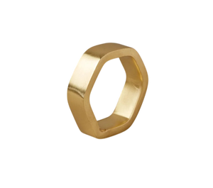 Everyday Dining Napkin Ring Geometric Brass Napkin Ring 4.5cm Width Table Decoration Accessory Napkin Ring Tabletop <b>Tissue</b> - Product Image 1